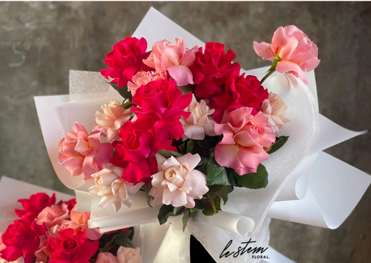 Pink + Red Reflexed Roses